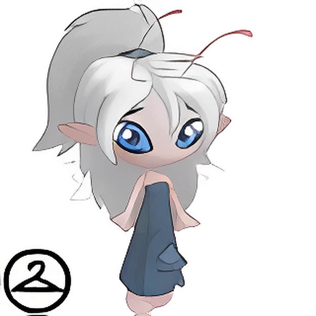 Floating Grey Faerie Doll
