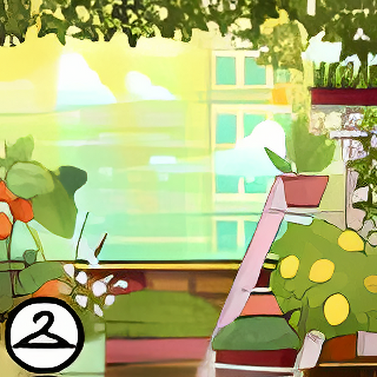 Flourishing Rooftop Garden Background