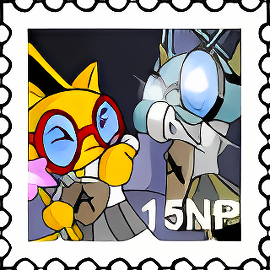 Lisha vs Zombie Lisha Stamp