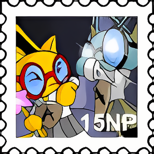 Lisha vs Zombie Lisha Stamp