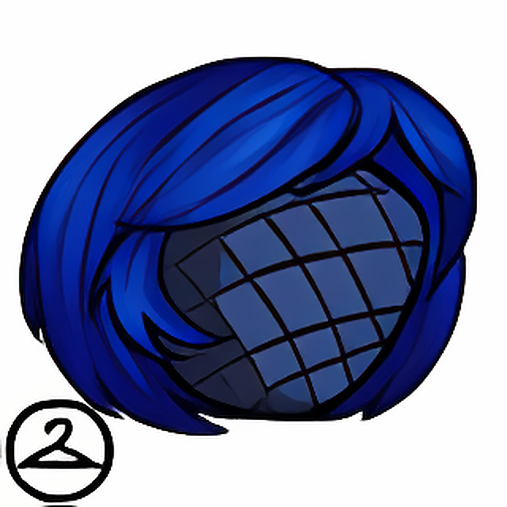 Short Blue Bobbed Wig