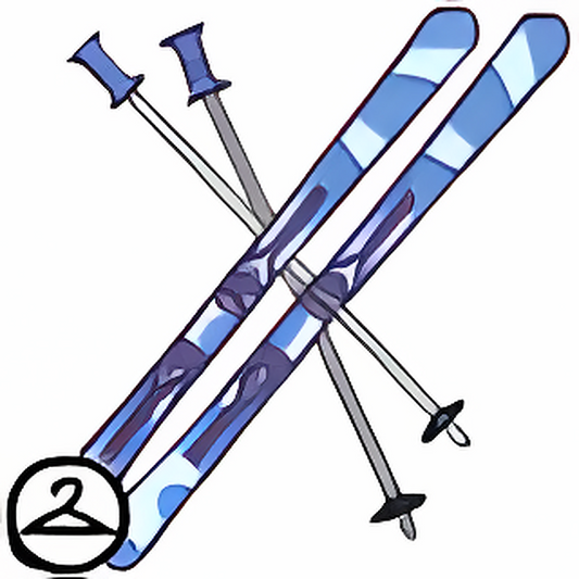 Blue Tribal Skis