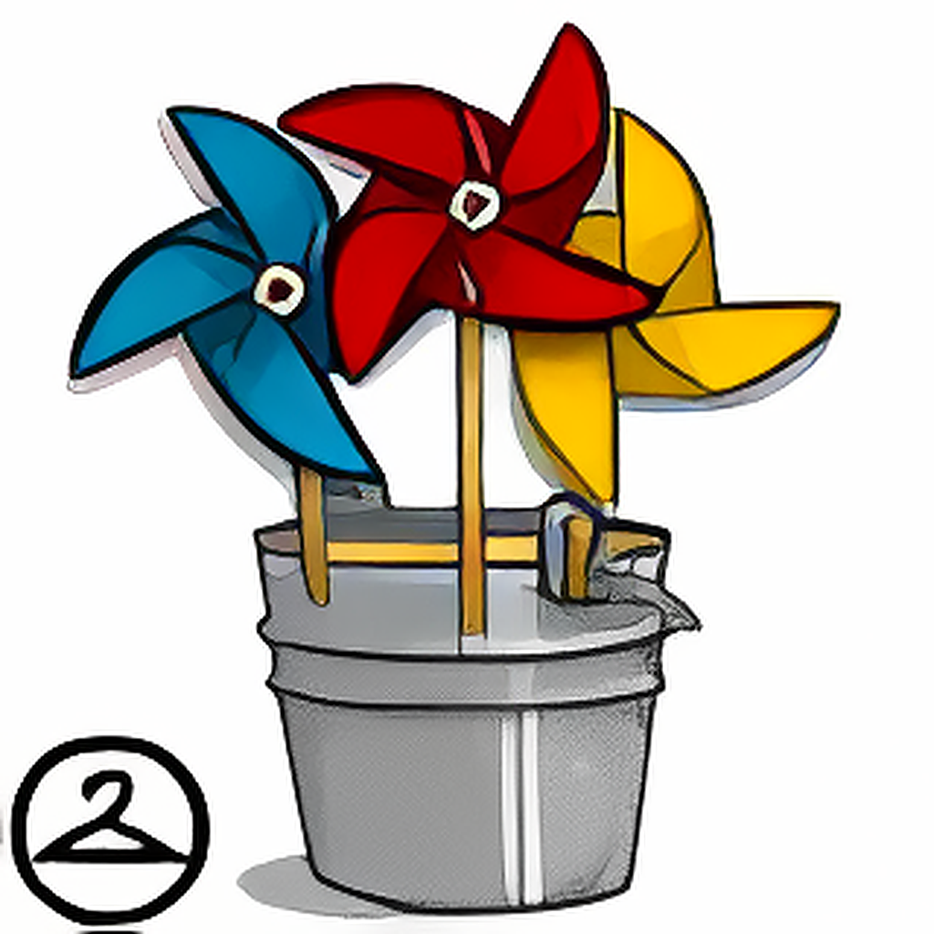 Bucket of Pinwheels