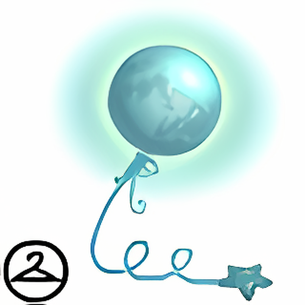 Dyeworks Teal: Handheld Moon Balloon