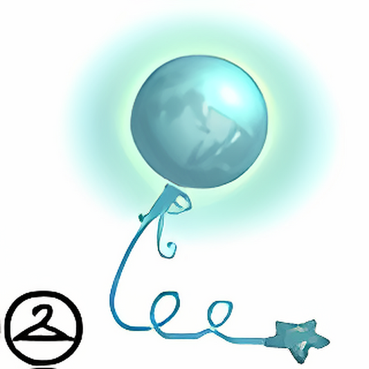 Dyeworks Teal: Handheld Moon Balloon