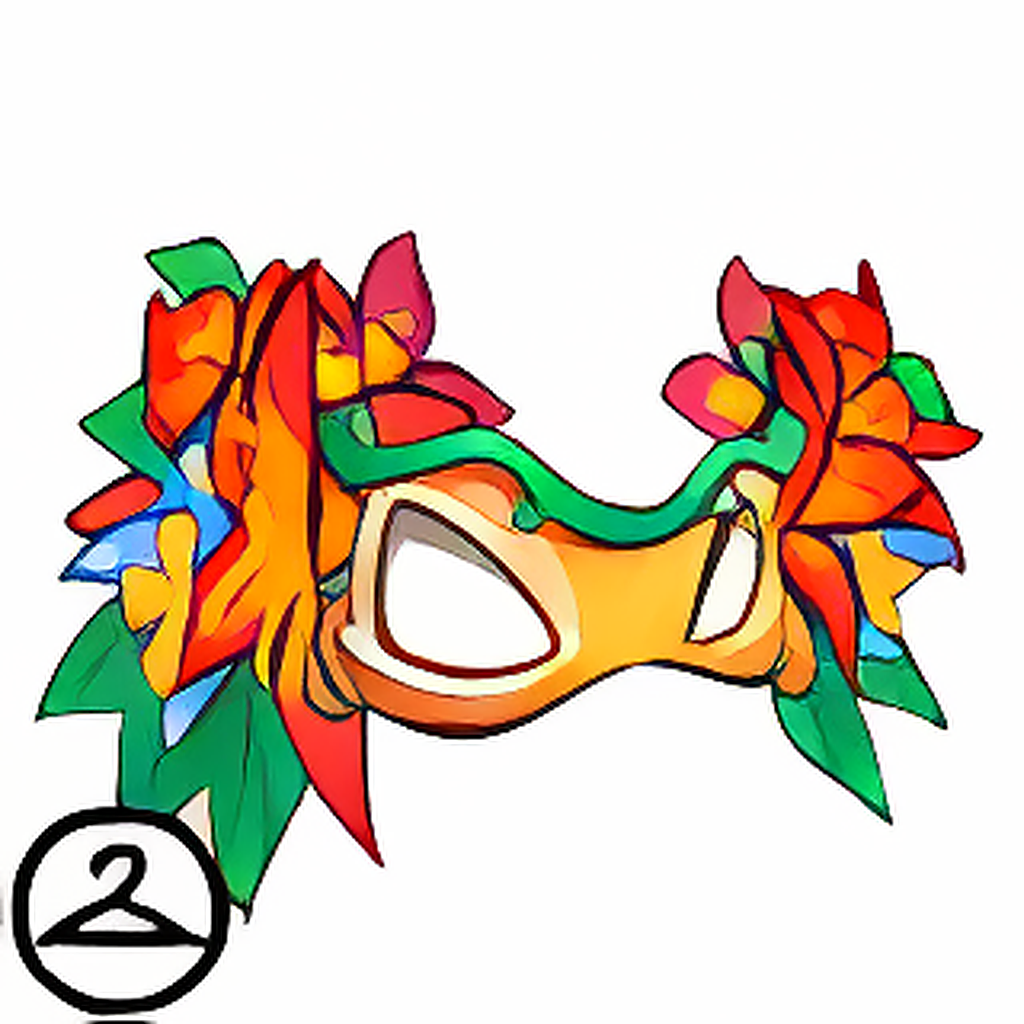 Tropical Flower Mask