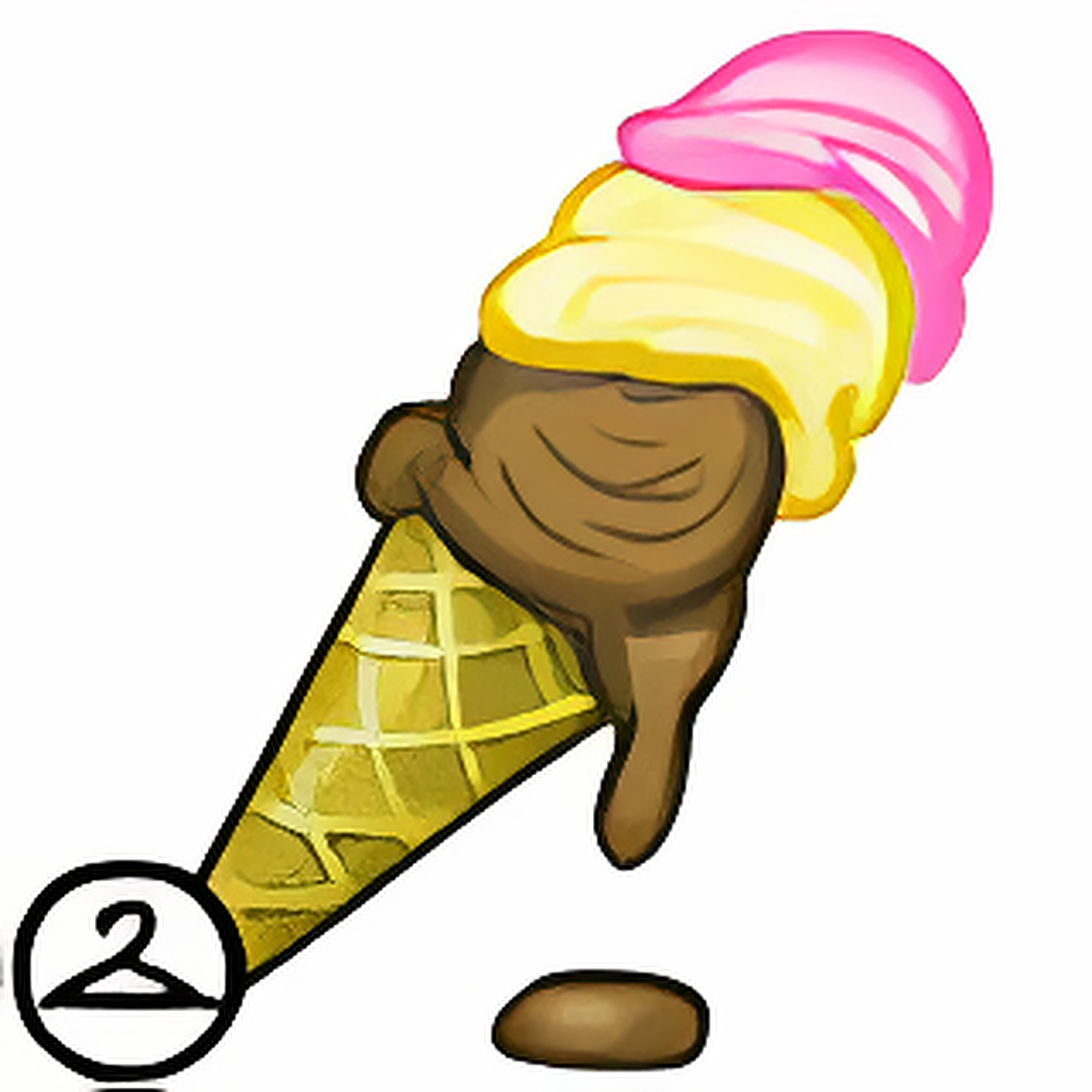 Dripping Ice Cream Cone