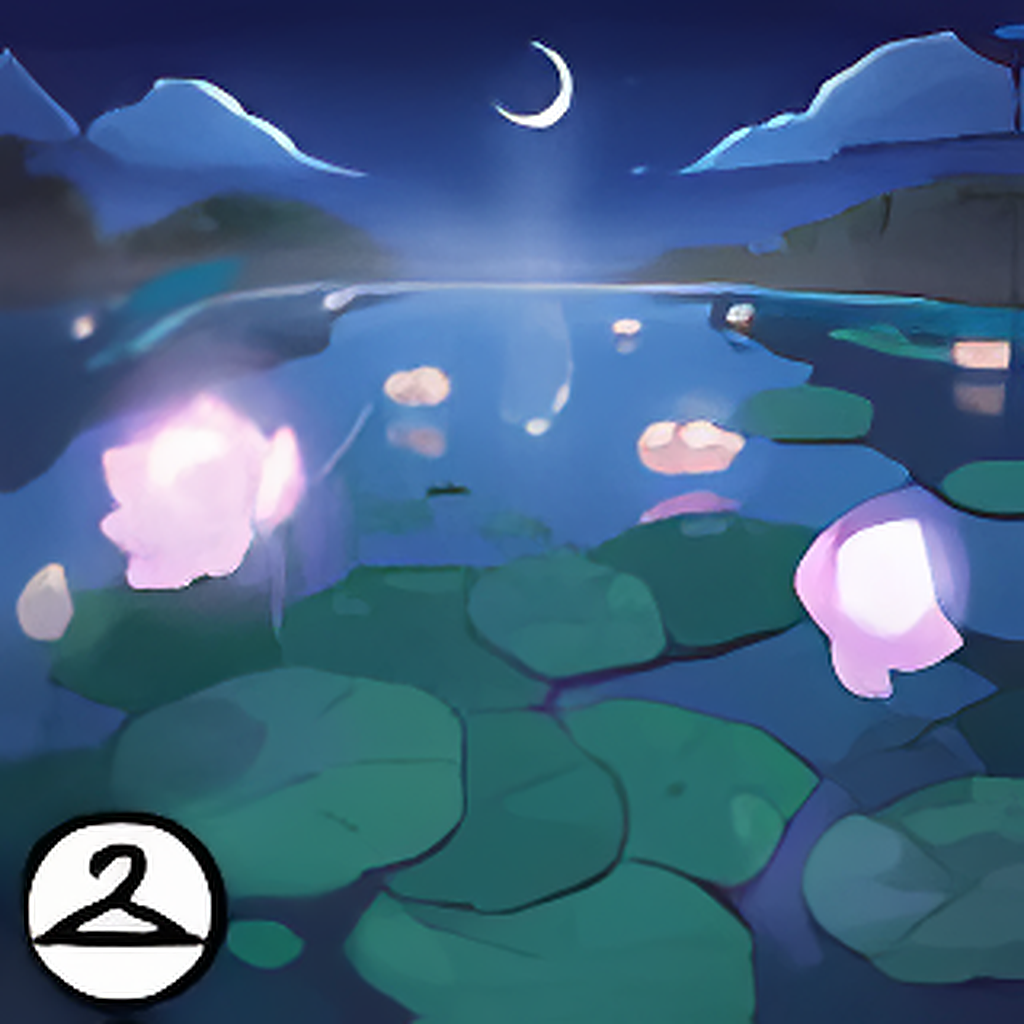 Enchanted Moonlit Lotus Background