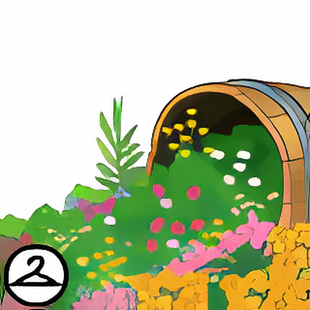 Premium Collectible: Spilling Flower Pot Foreground
