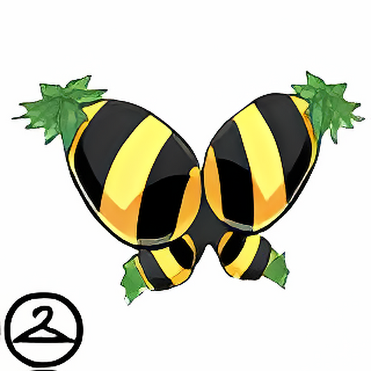 Dyeworks Black: Striped Painted Negg Wings