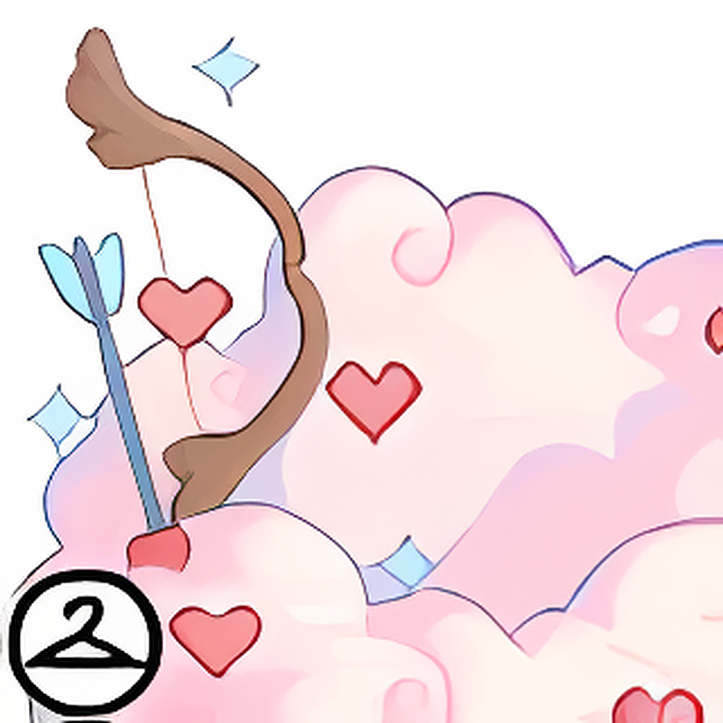 Pixel Habbo Hotel Valentine Cloud Trinket