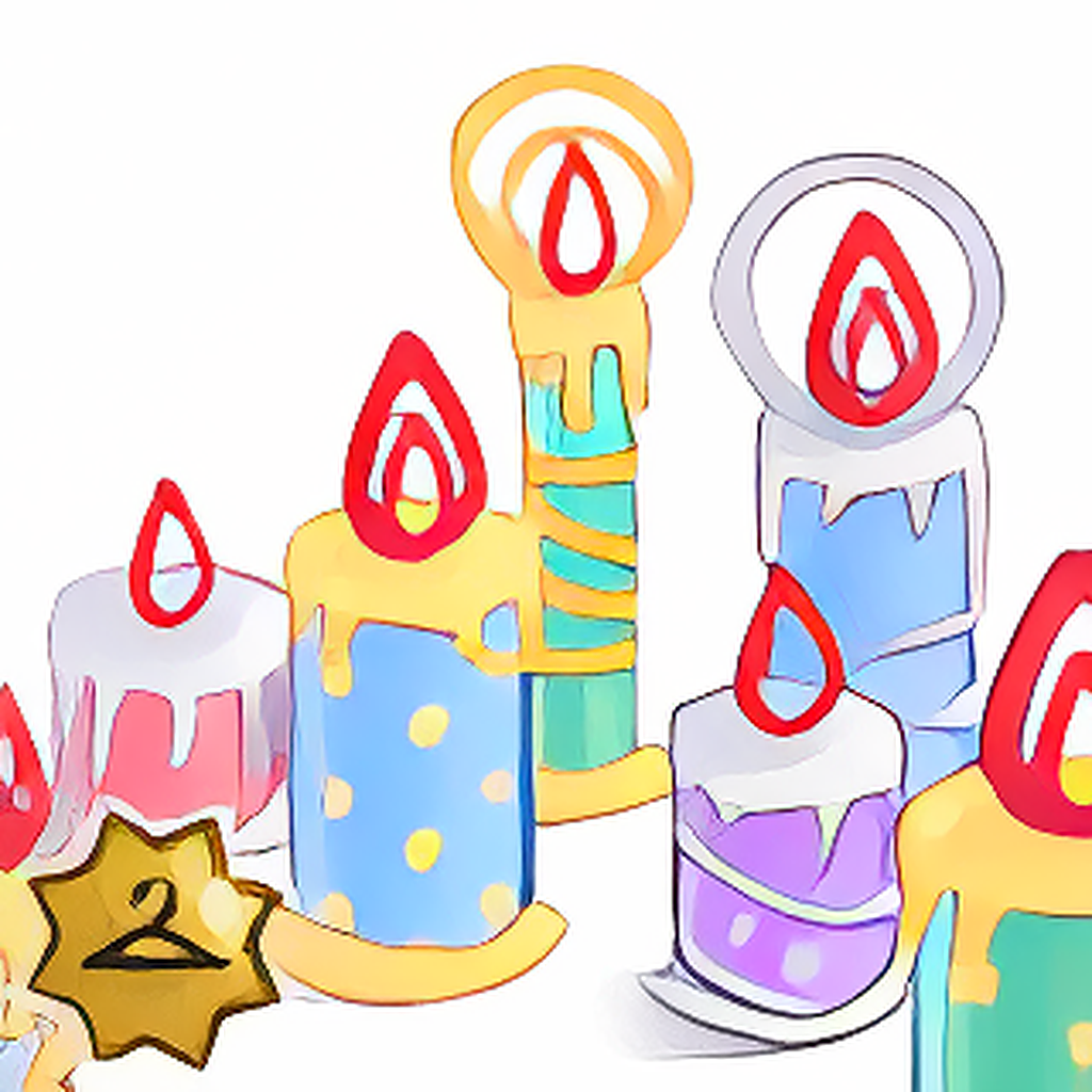 Glittery Paper Candle Foreground