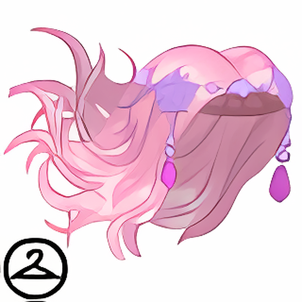 Dyeworks Pink: Maraquan Wig with Ocean Jewels