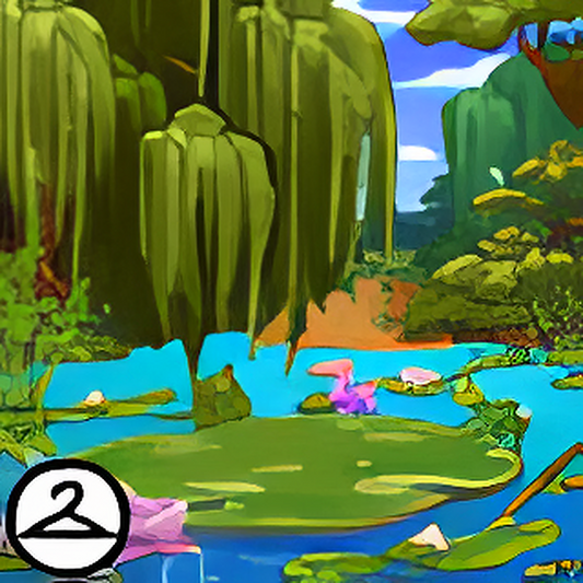 Tranquil Lily Pad Pond Background