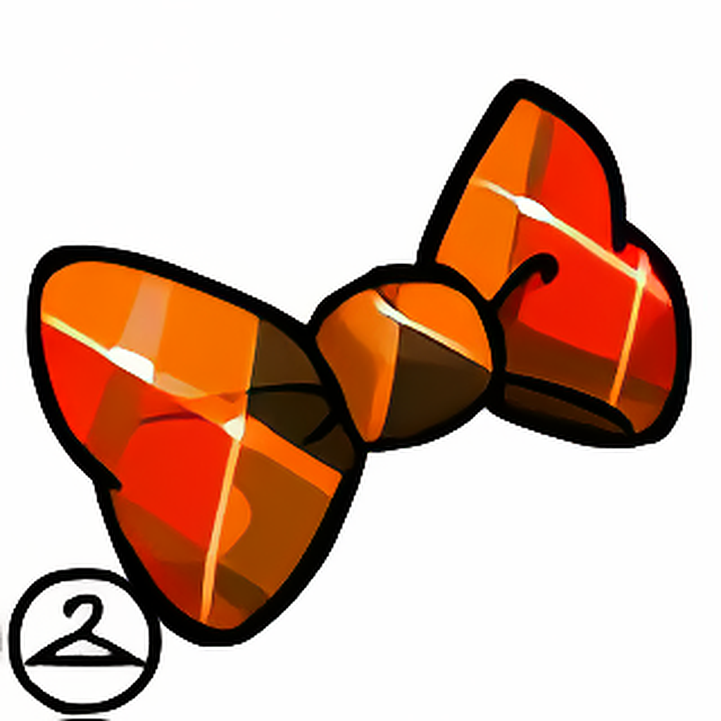 Orange Plaid Bow Tie