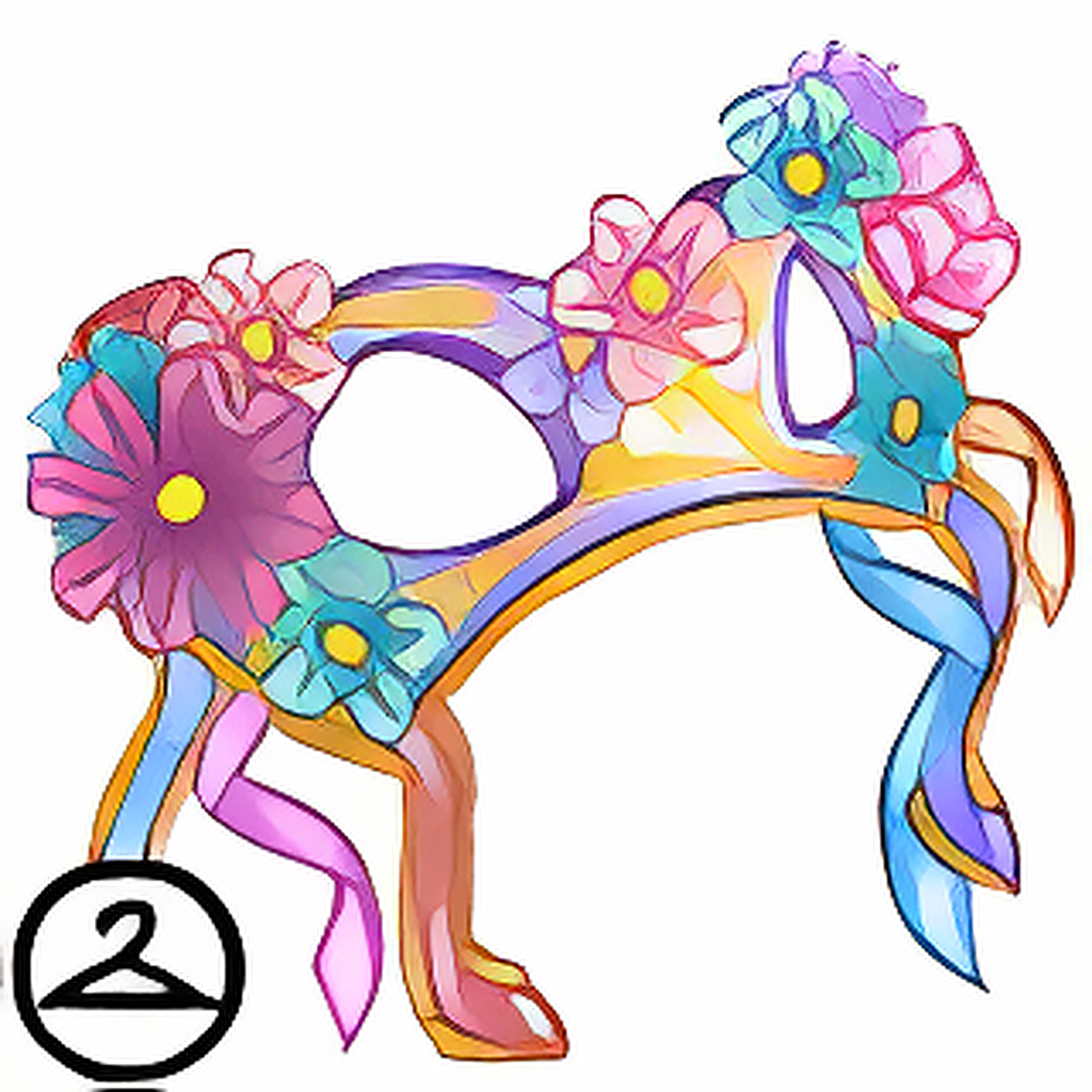 Flower Ribbon Mask