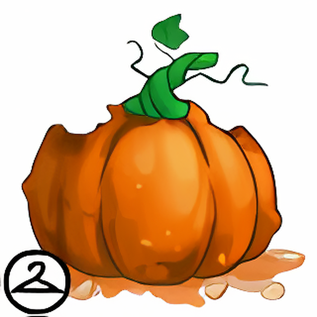 Smashed Pumpkin Mask