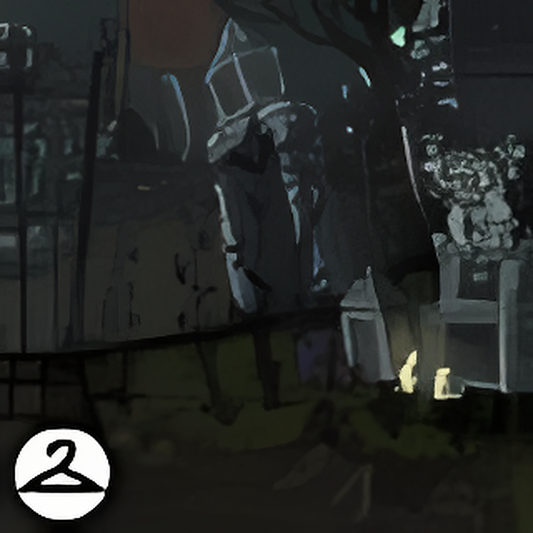 Cemetery at Night Background