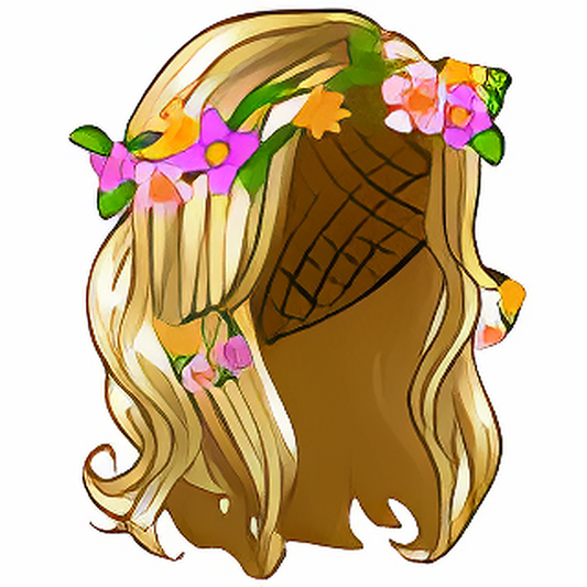 Dyeworks Blonde: Crown of Flowers Spring Wig
