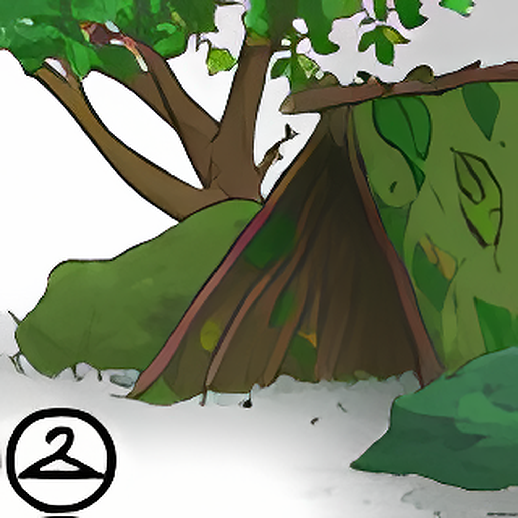 Camouflaged Tent
