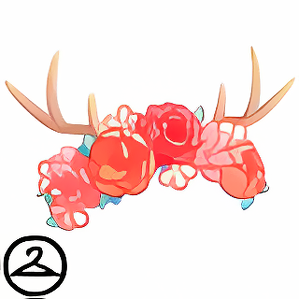 Enchanted Forest Flower Crown with Antlers