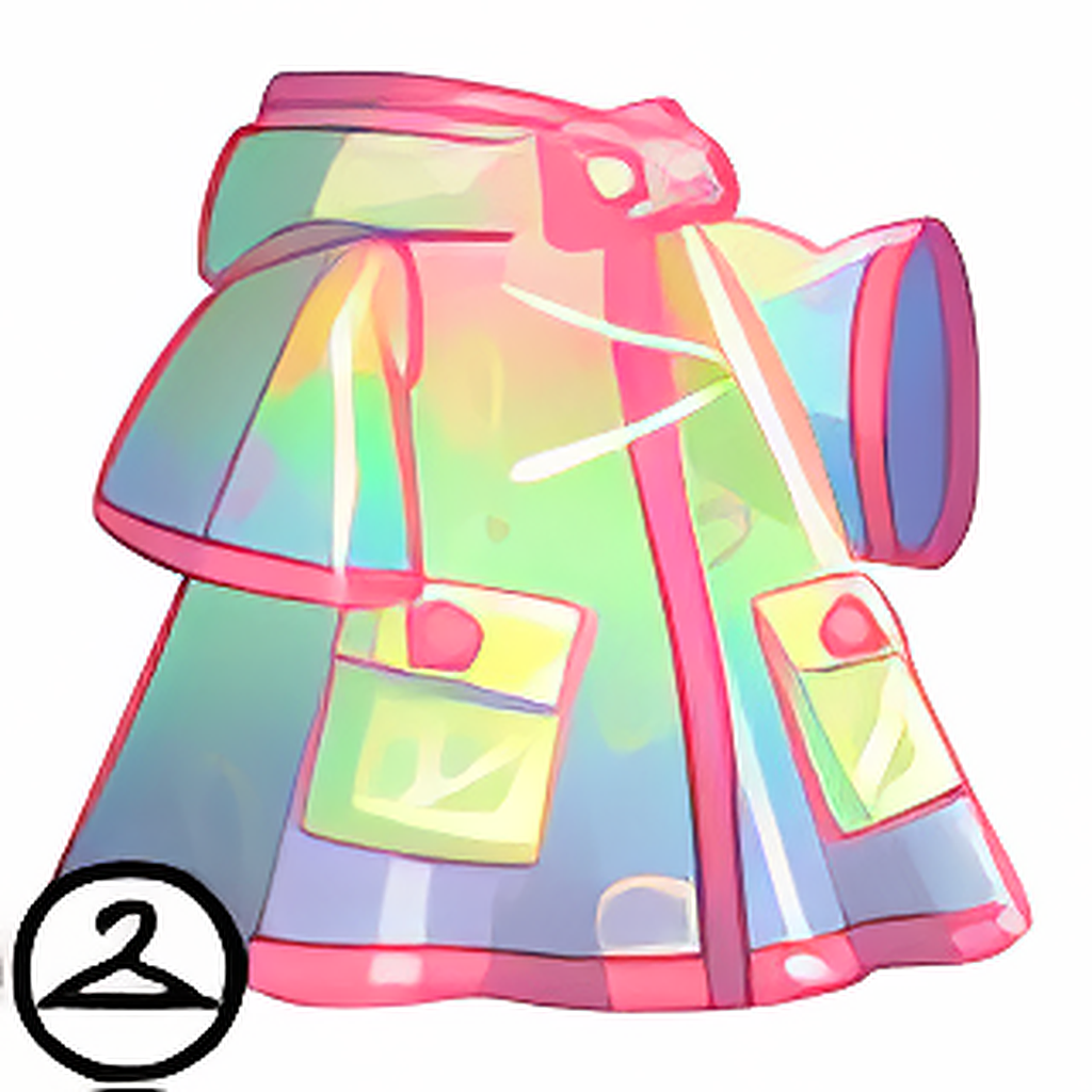Pastel Rainbow Transparent Raincoat