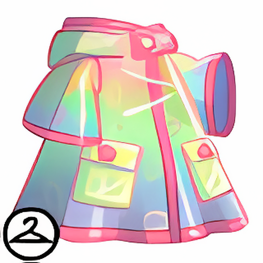 Pastel Rainbow Transparent Raincoat