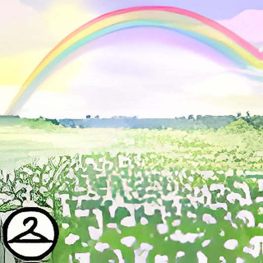 Dyeworks White: Rainbow Field Background