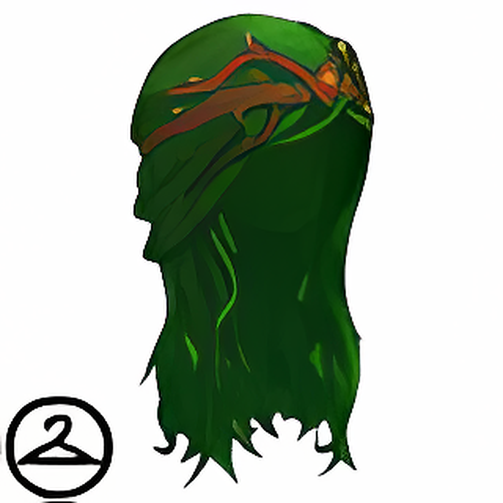 Serene Green Long Wig