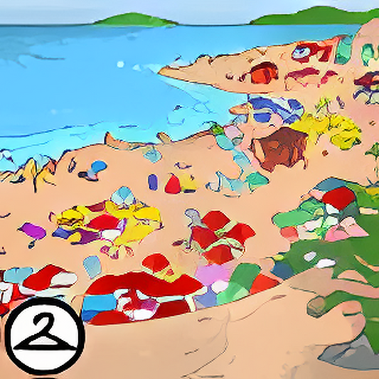 Packed Beach Background