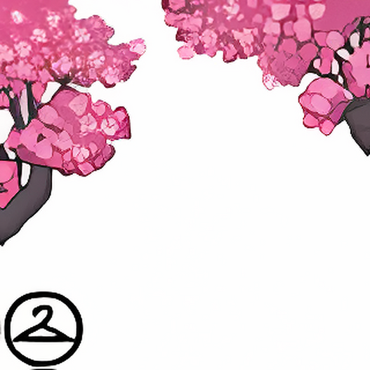 Pixel Habbo Hotel Pink Cherry Tree Garland