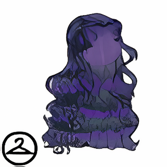 Dyeworks Void Black: Sparkly Winter Wavy Wig