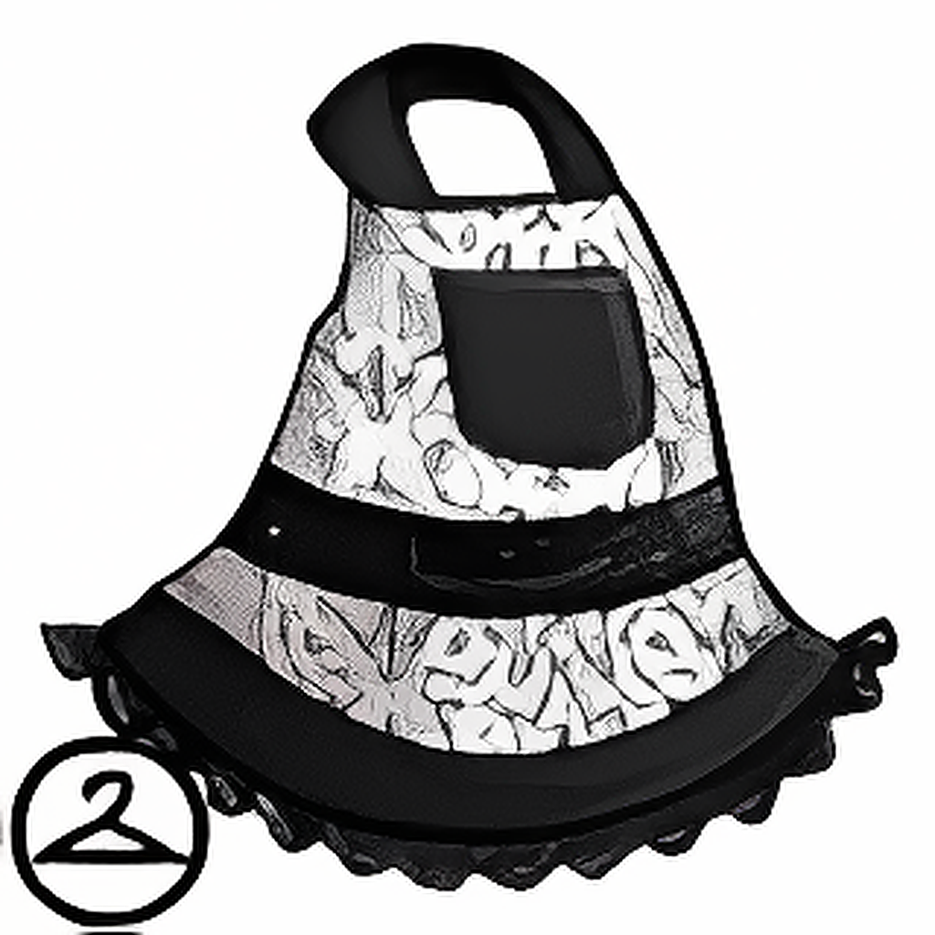 Black and White Damask Apron