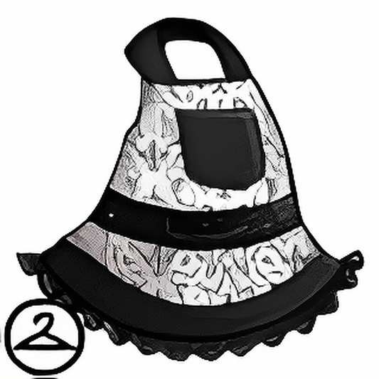 Black and White Damask Apron