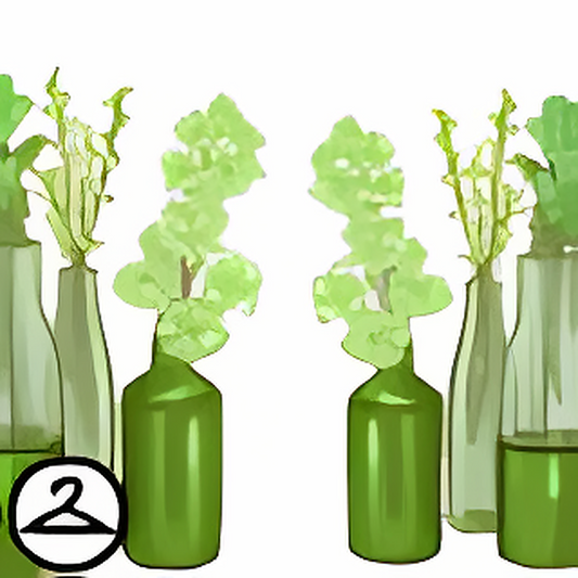 Dyeworks Green: Rose Gold Vases with Flowers