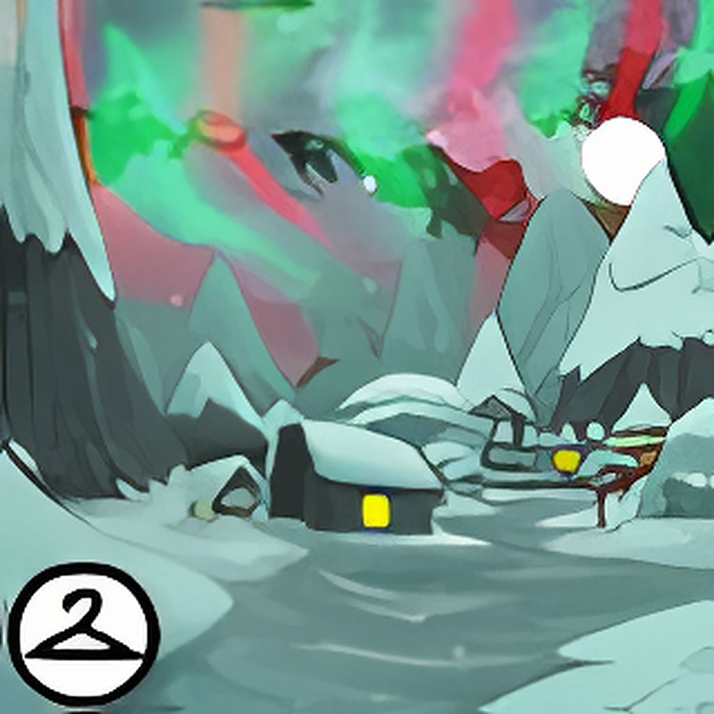 Wonderous Terror Mountain Lights Background