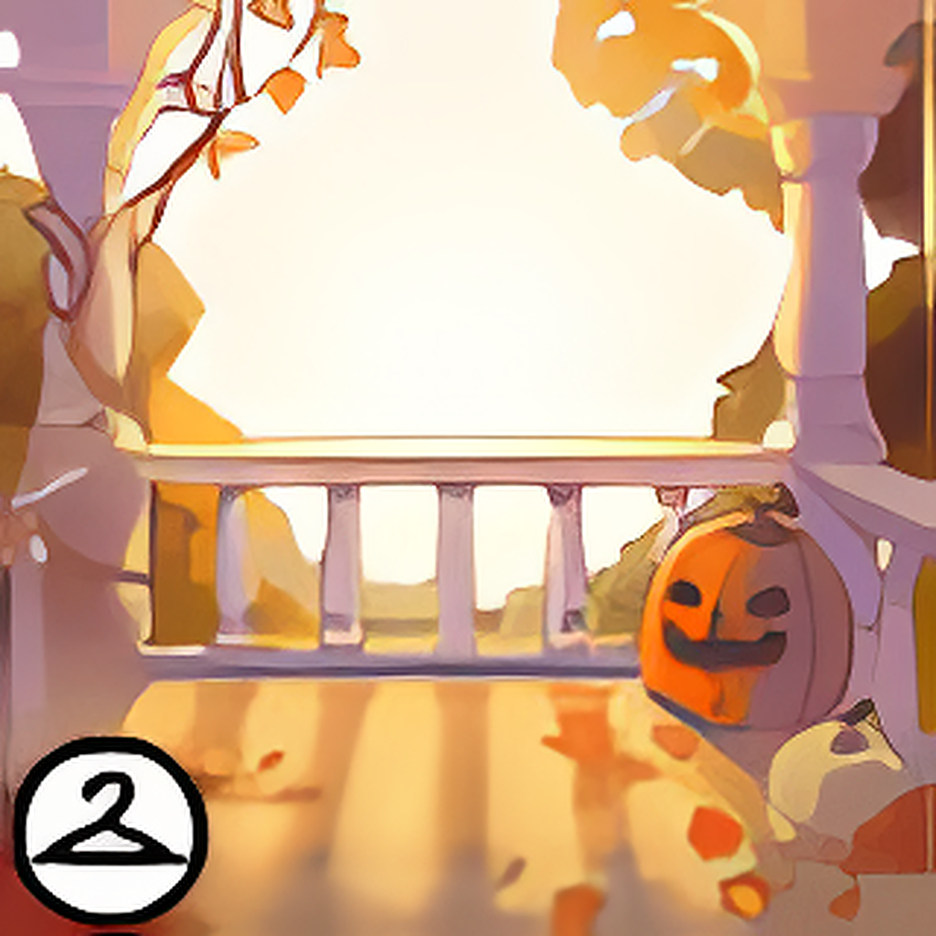 Fall Decorated Balcony Trinket