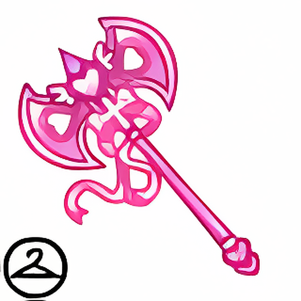 Handheld Valentine Battle Axe