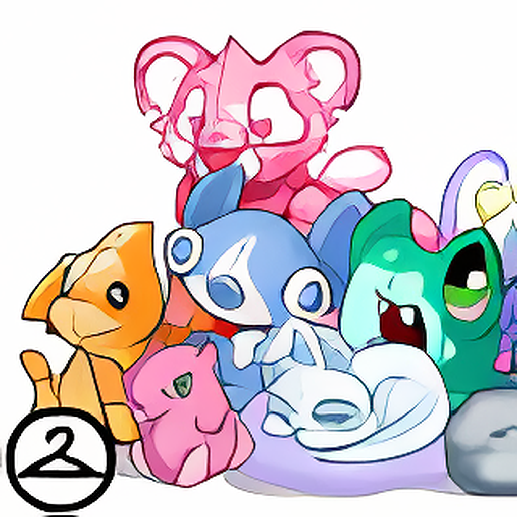 Surrounded by Kawaii Plushies Trinket