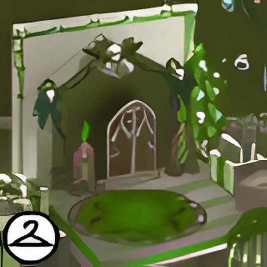 Dyeworks Green: Pop-Up Gothic Holiday Card Background