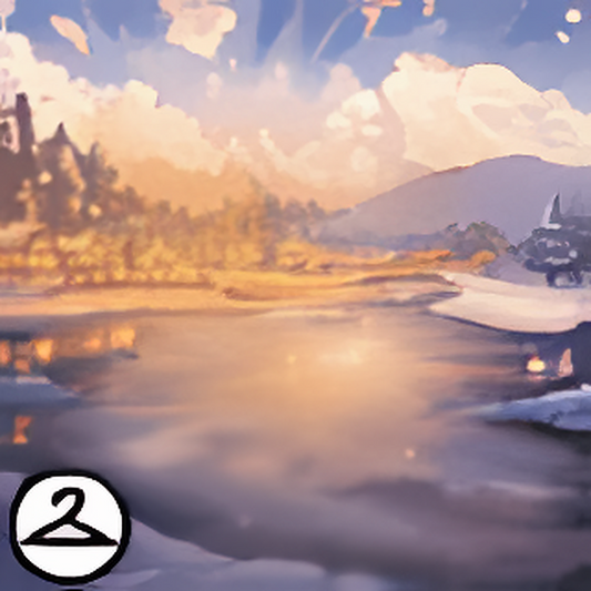 Premium Collectible: Scenic Outdoor Ice Rink Background