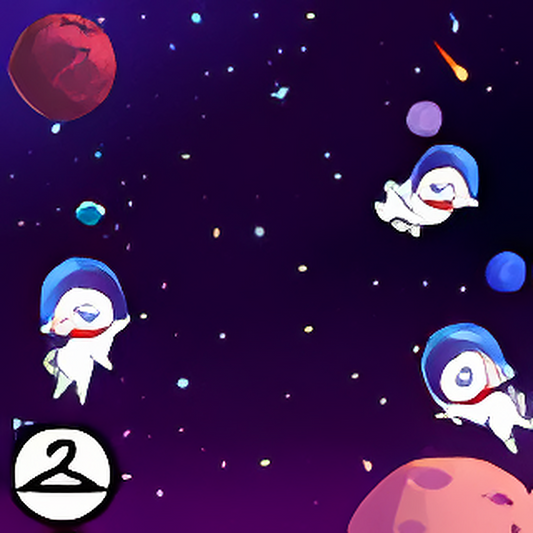 Snowbunnies in Space Background