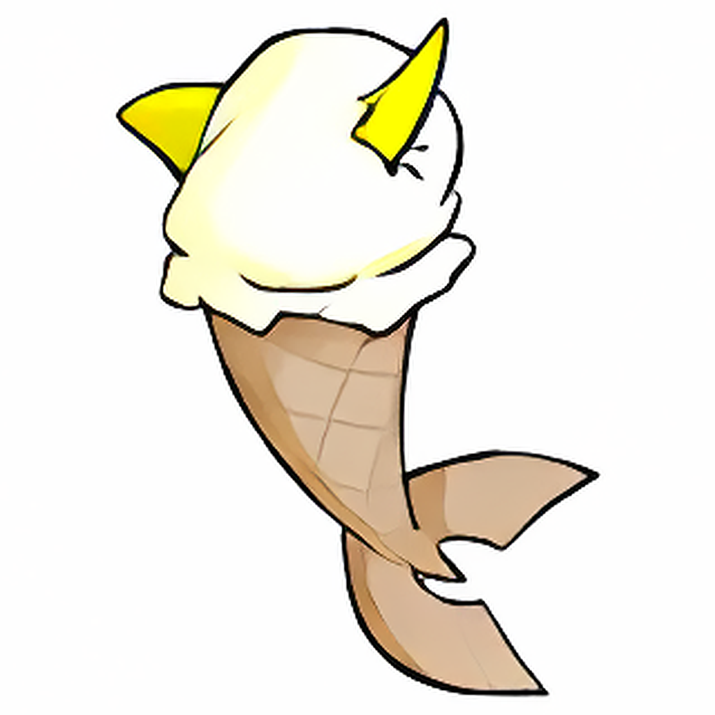 Yellow Flotsam Ice Cream Cone