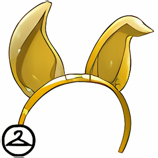 Golden Snowbunny Ears Headband