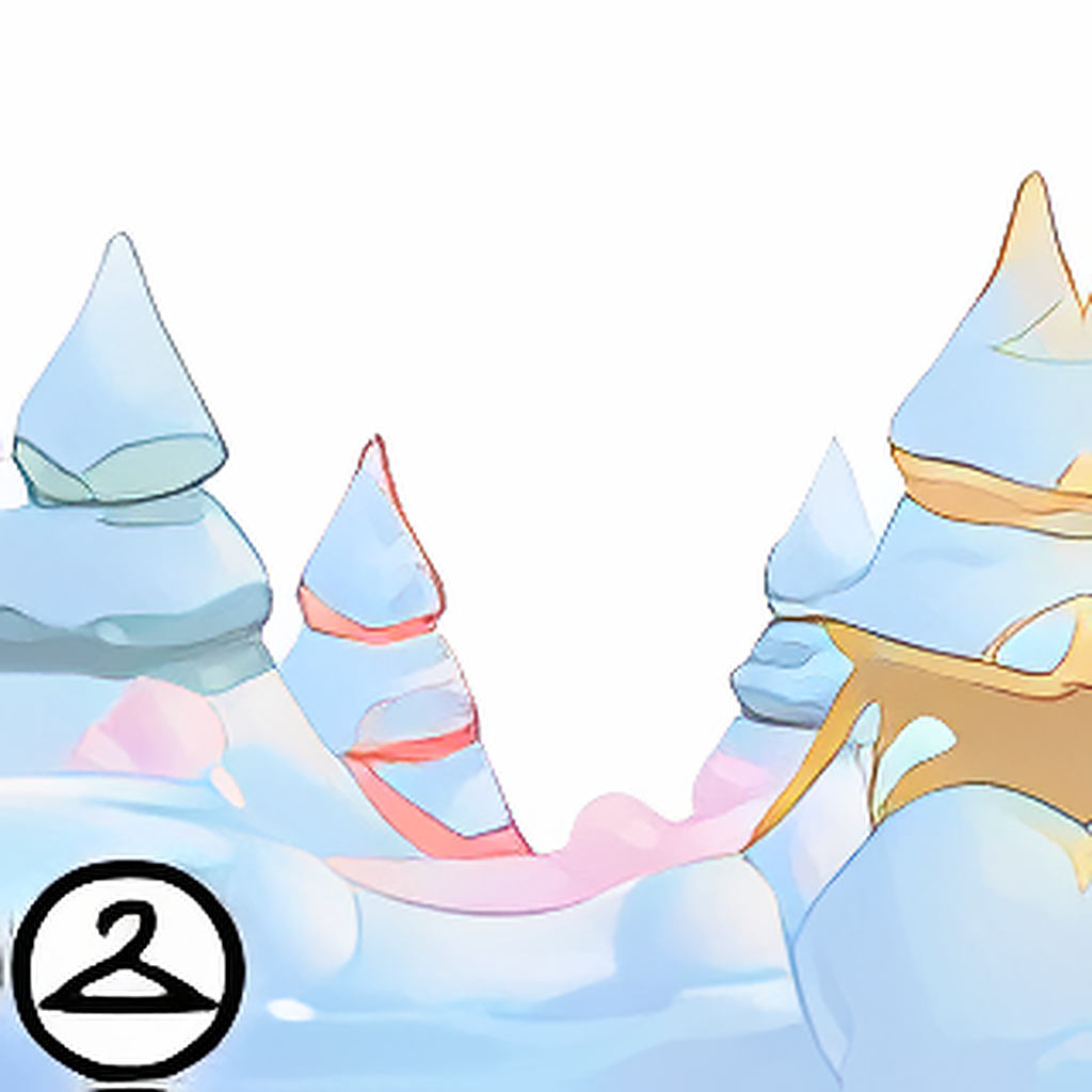 Pastel Winter Trees Foreground
