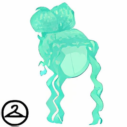 Dyeworks Teal: Maraquan Pink Heart Bun Wig