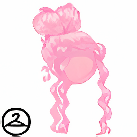 Maraquan Pink Heart Bun Wig
