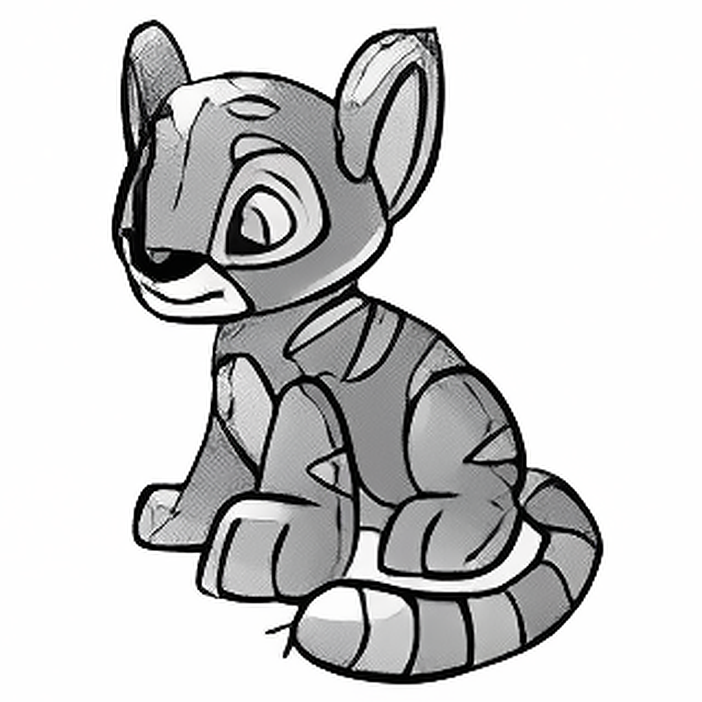 Magical Silver Kougra Plushie
