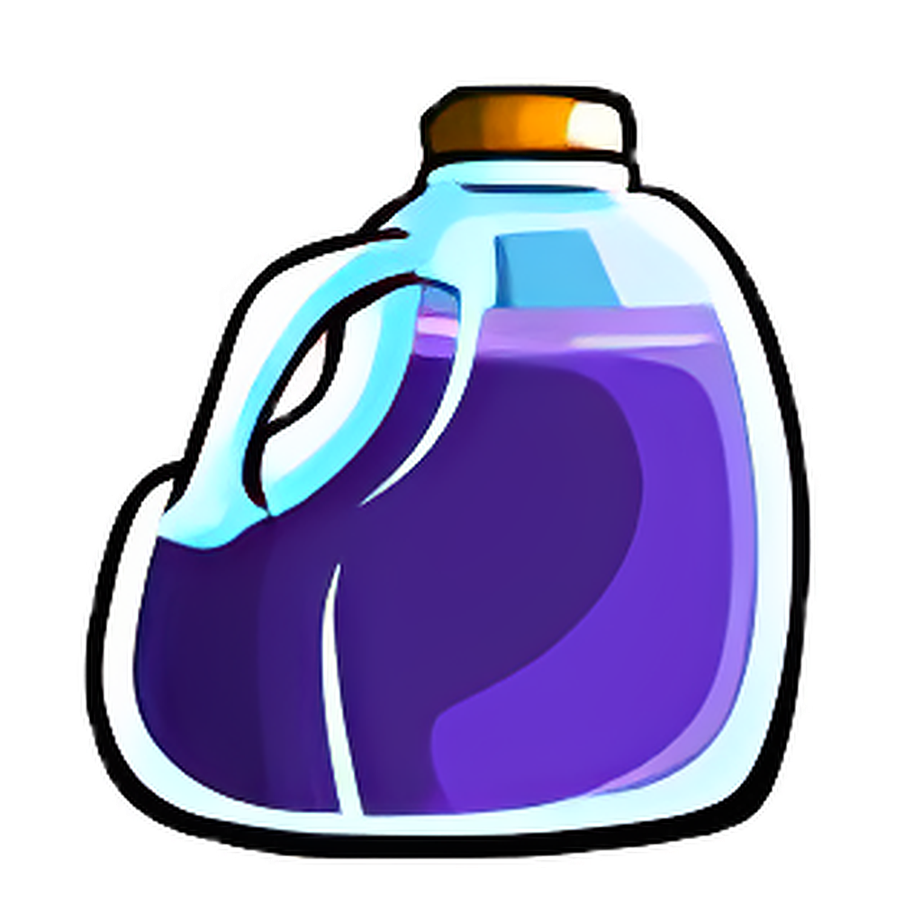 Container of Purple Liquid