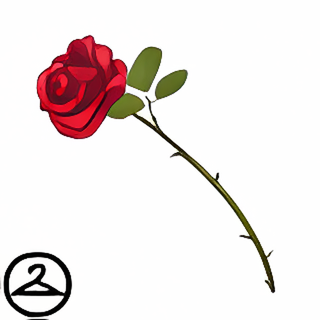 Romantic Mouth-Held Rose